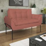 Namoradeira 2 Lugares Reforçada 2 Lugares Preto Balaqui Rosa