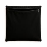 Almofada Capa 42cm Suede Macia Decorativa Sala E Escritório Preto