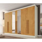 Guarda Roupa Casal Com Espelho 6 Portas Em Mdf Alba Plus Made Marcs