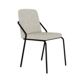 Cadeira Bloom Fixa C-4 Pes S-braco 490x580x850 Mm Com 1 Un Boucle Vanilla Boucle Vanilla