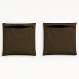 Kit 2 Capas De Almofada Decorativa 42cm Sala Quarto Balaqui Marrom