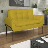 Namoradeira 2 Lugares Reforçada 2 Lugares Preto Balaqui Amarelo