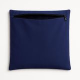 Almofada Capa 42cm Suede Macia Decorativa Sala E Escritório Azul Marinho