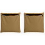 Kit 2 Capas De Almofada Decorativa 42cm Sala Quarto Balaqui Capuccino