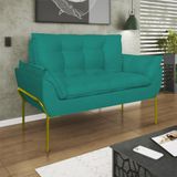 Namoradeira 2 Lugares Reforçada 2 Lugares Dourada Balaqui Azul Turquesa