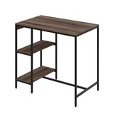 Mesa Bistrô 100x60x92cm C-02banquetas Tub Tucjbi1060.2b Nogal Est.preta Nogal - Est.preta