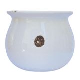 Kit 5 Vasos De Cerâmica Para Velas Aromatica Branco - 300ml
