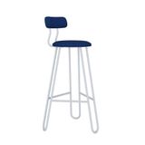 Banqueta Alta Ginger Azul Jeans City