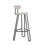 Conjunto 2 Banquetas Alta Ginger Com Encosto Areia Light City