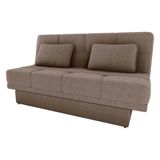 Sofá Cama 3 Lugares 200cm Com Almofadas Sany Boucle Marrom Matrix Boucle Marrom