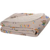 Cobre Leito Tecebem Casal Malha 100% Algodão Estampado Em Matelassê Kevin 210x240m Trigo