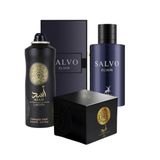 Perfume Salvo Elixir 60ml - Creme E Desodorante Spray Asad Preto: O Toque Arabe Para Sua Pele
