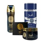 Kit 3 Em 1 Asad Lattafa - Perfume Zanzibar - Creme Asad E Desodorante Asad