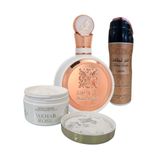 Kit 3 Em 1: Perfume Fakhar Rose, Creme Fakhar Rose E Desodorante Eau De Parfum