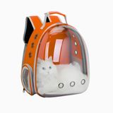 Mochila Pet Conforto Ventilação Viagens Passeios - Laranja