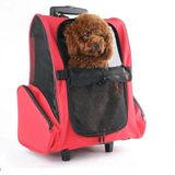 Carrinho De Passeio Pet Com Bolsa De Rodinhas Para Cães E Gatos Mochila Viagem Mala Luxo Completa