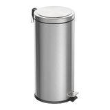 Lixeira Tramontina Brasil Plus Com Pedal 30l Redonda Inox Acetinado Aço Inox Acetinado