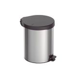 Lixeira Tramontina New Com Pedal 12l Redonda Inox Polido Aço Inox Polido