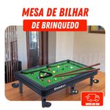 Brinquedo Mesa De Bilhar Snooker Sinuca Com 2 Tacos