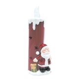 Vela Decorativa Star Vazada Papai Noel 1pc 7x7x21cm