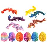 Ovos De Dragão Impressos Em 3d Com Dragão Articulado Dentro De 6 Unidades