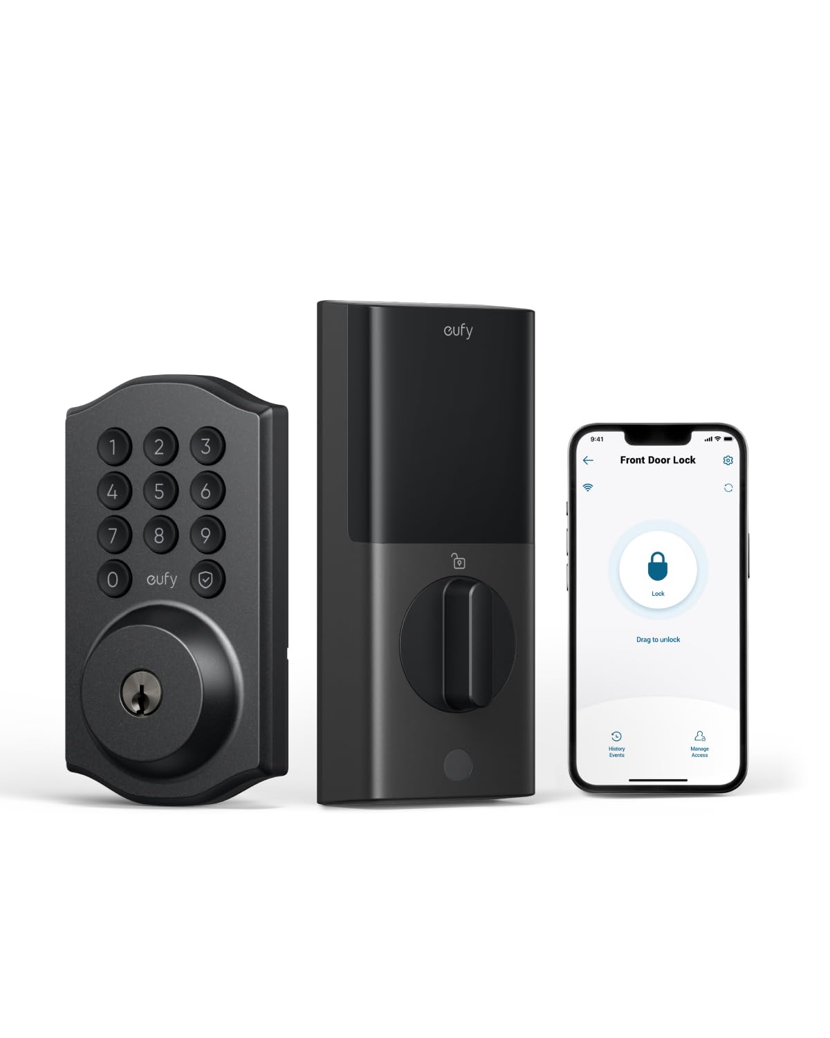 Smart Lock Eufy Security C30 De Entrada Sem Chave Wifi Preto
