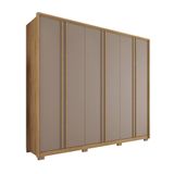 Guarda-roupa Casal Gladiador 6 Portas 4 Gavetas Fendi E Buriti