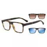 Armação De Óculos Clip On Emporio Armani Ea4115 5089-1w