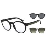 Armação De Óculos Clip On Empório Armani Ea4152 5042-1w - Verde Militar