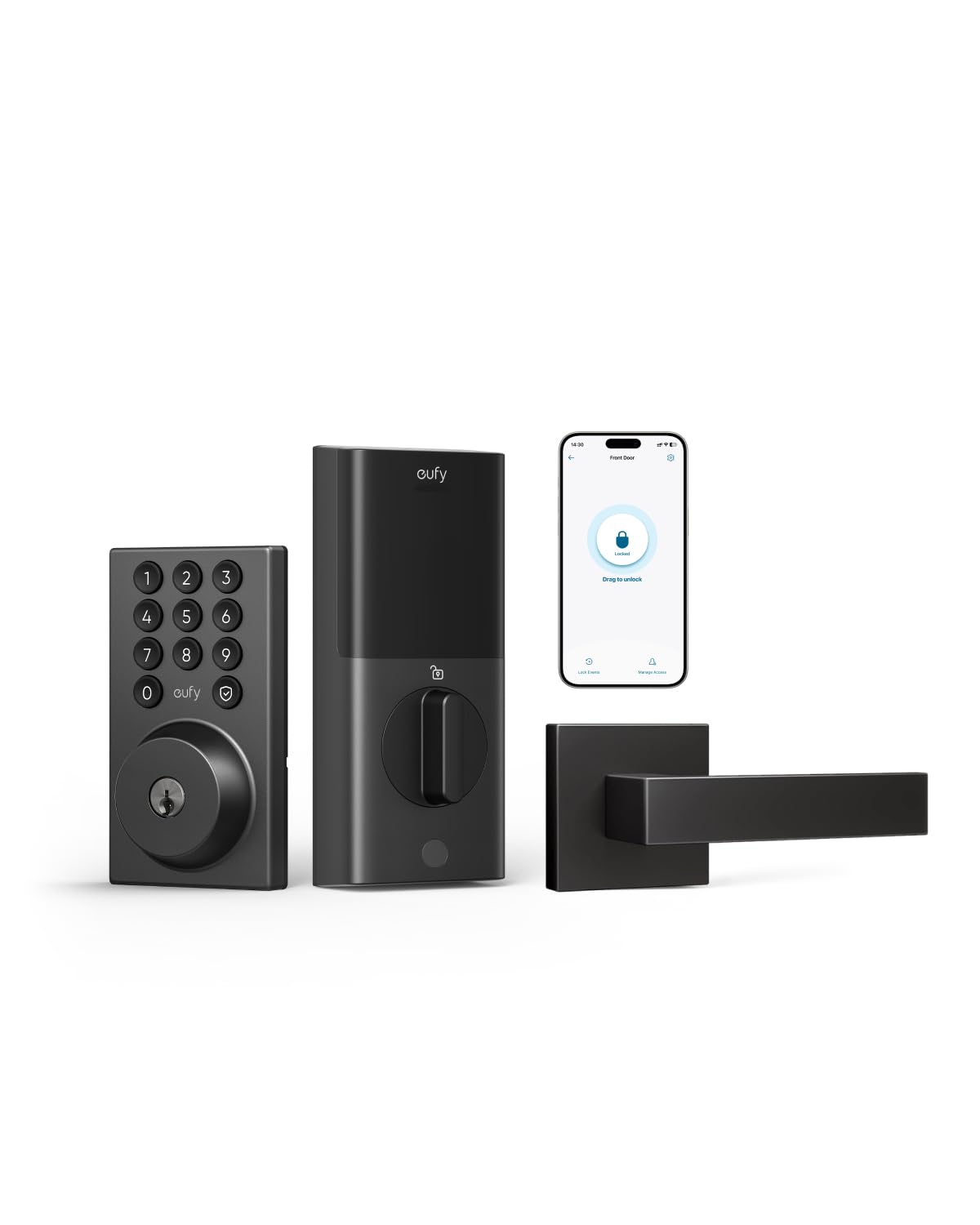 Smart Lock Eufy Security C30 Com Alavanca De Porta, Wifi, Fechadura Automática