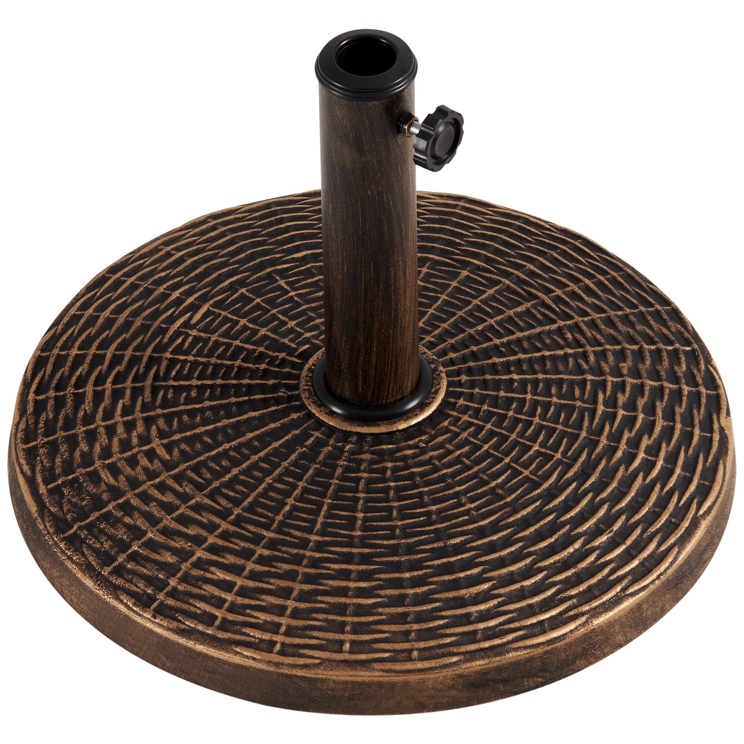 Base De Guarda-chuva Ao Ar Livre Yaheetech 10 Kg De Bronze Redondo