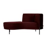 Chaise Longue Luminne Veludo Bordô E Preto