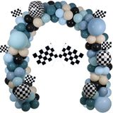 Kit De Decoração De Festa Race Balloon Garland Arch Dusty Blue