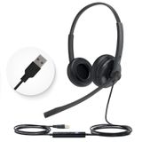 Fone De Ouvido Usb Yealink Uh34 Com Microfone Estéreo Com Fio Para Pc/telefone