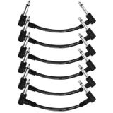 Guitar Patch Cable Donner, Pacote Com 6 Cm, Preto Para Pedal De Efeito