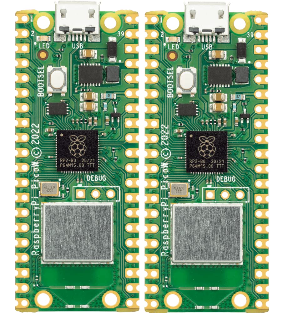 Placa De Desenvolvimento Raspberry Pi Pico W Rp2040 21x51mm