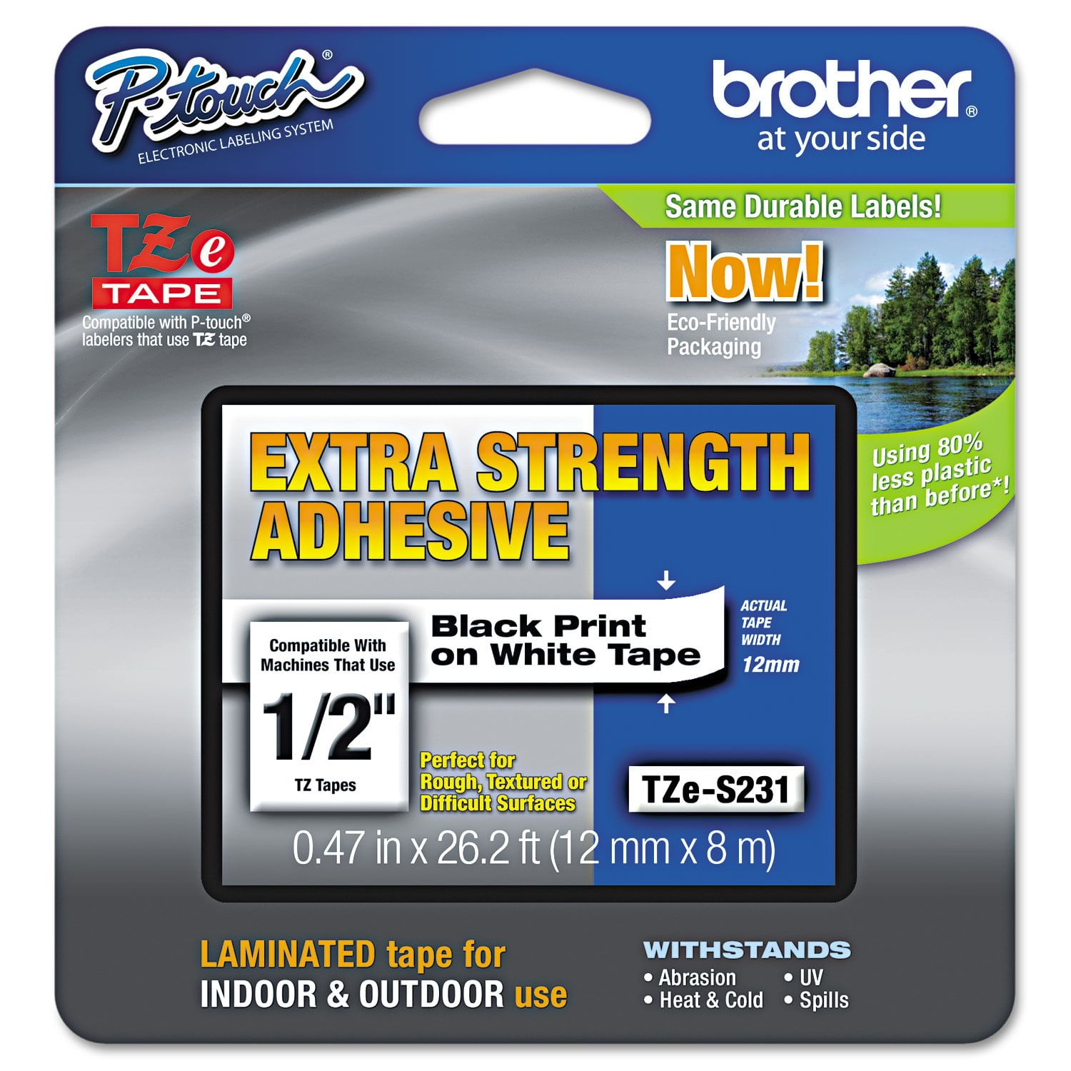 Fita De Etiqueta Brother P-touch Tze-s231 8m Extra Strength