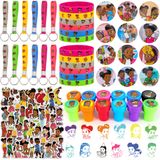 Conjunto De Decorações De Festa De Aniversário De 98 Unidades Com Pulseiras, Alfinetes E Muito Mais
