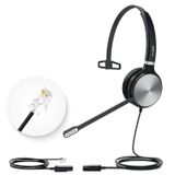 Fone De Ouvido Para Telefone Yealink Yhs36 Qd A Rj9 Com Fio E Microfone