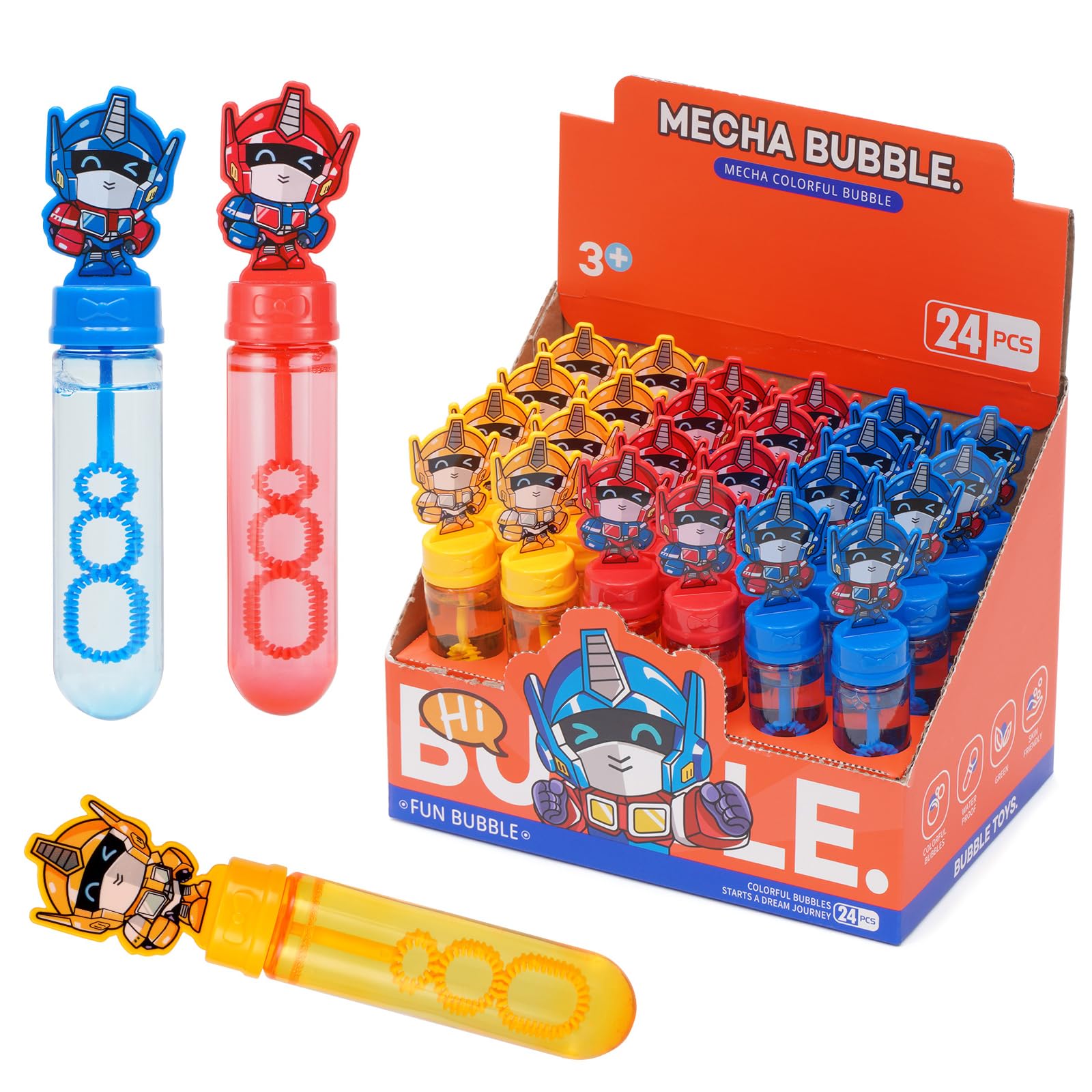 Bubble Wands For Kids Robot Party Favors 24 Unidades Com Solução De 35 Ml
