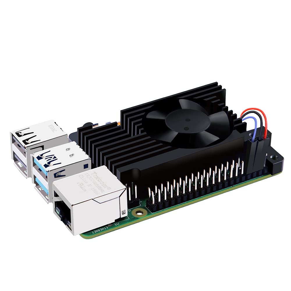 Dissipador De Calor Com Ventilador Controlável Pwm Geeekpi Para Raspberry Pi 4