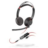 Fone De Ouvido Com Fio Poly Blackwire 5220 Com Microfone Com Cancelamento De Ruído