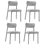 Conjunto 4 Cadeiras Para Sala De Jantar Lavínia Cinza /preto