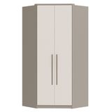 Guarda-roipa De Canto Closet Elegance Niquel/blanc