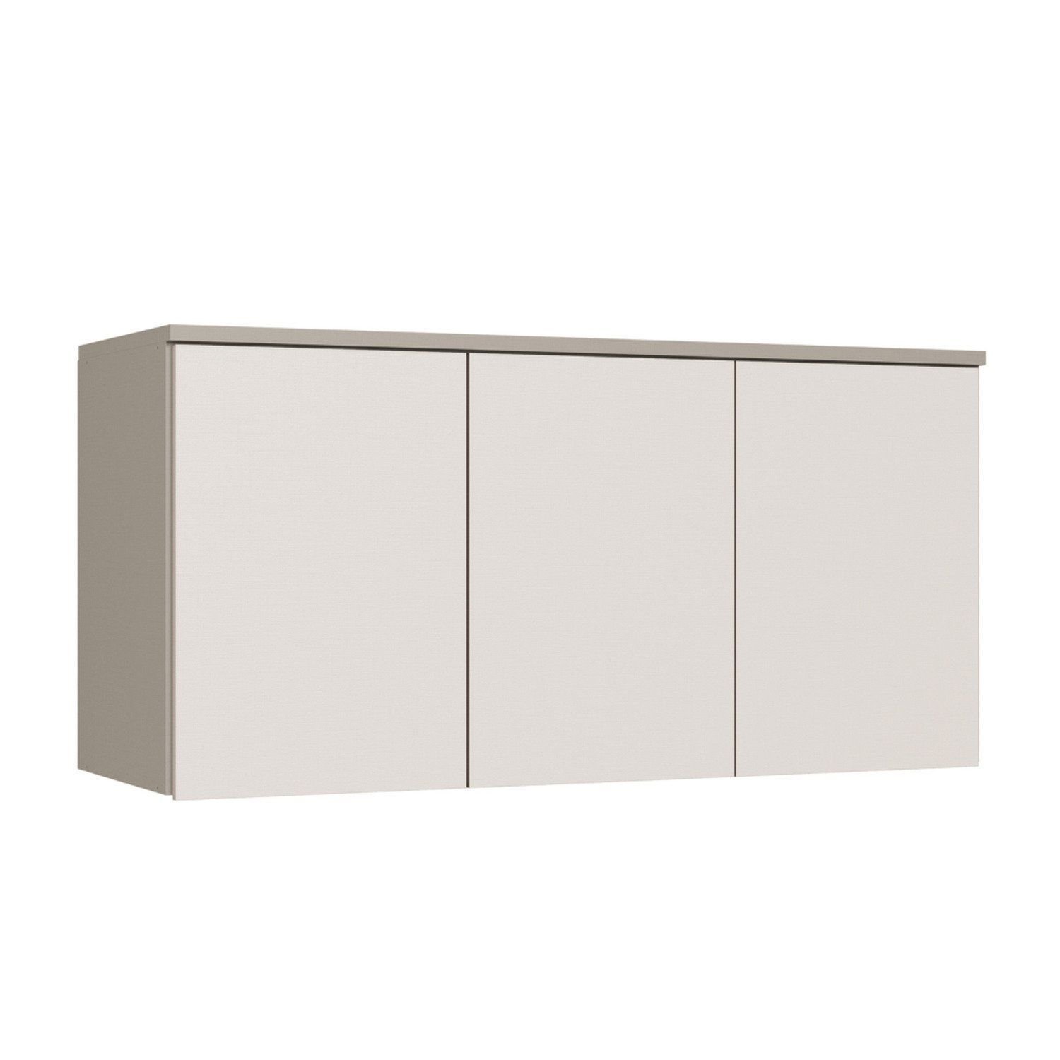 Módulo Aéreo Para Quarto 3 Portas Elegance Niquel/blanc