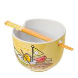 Taça De Arroz Com Macarrão Ramen De Cerâmica Silver Buffalo Gudetama 600ml