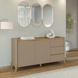 Buffet 2 Portas 3 Gavetas 166cm X 84cm Rennes Hannover/fendi