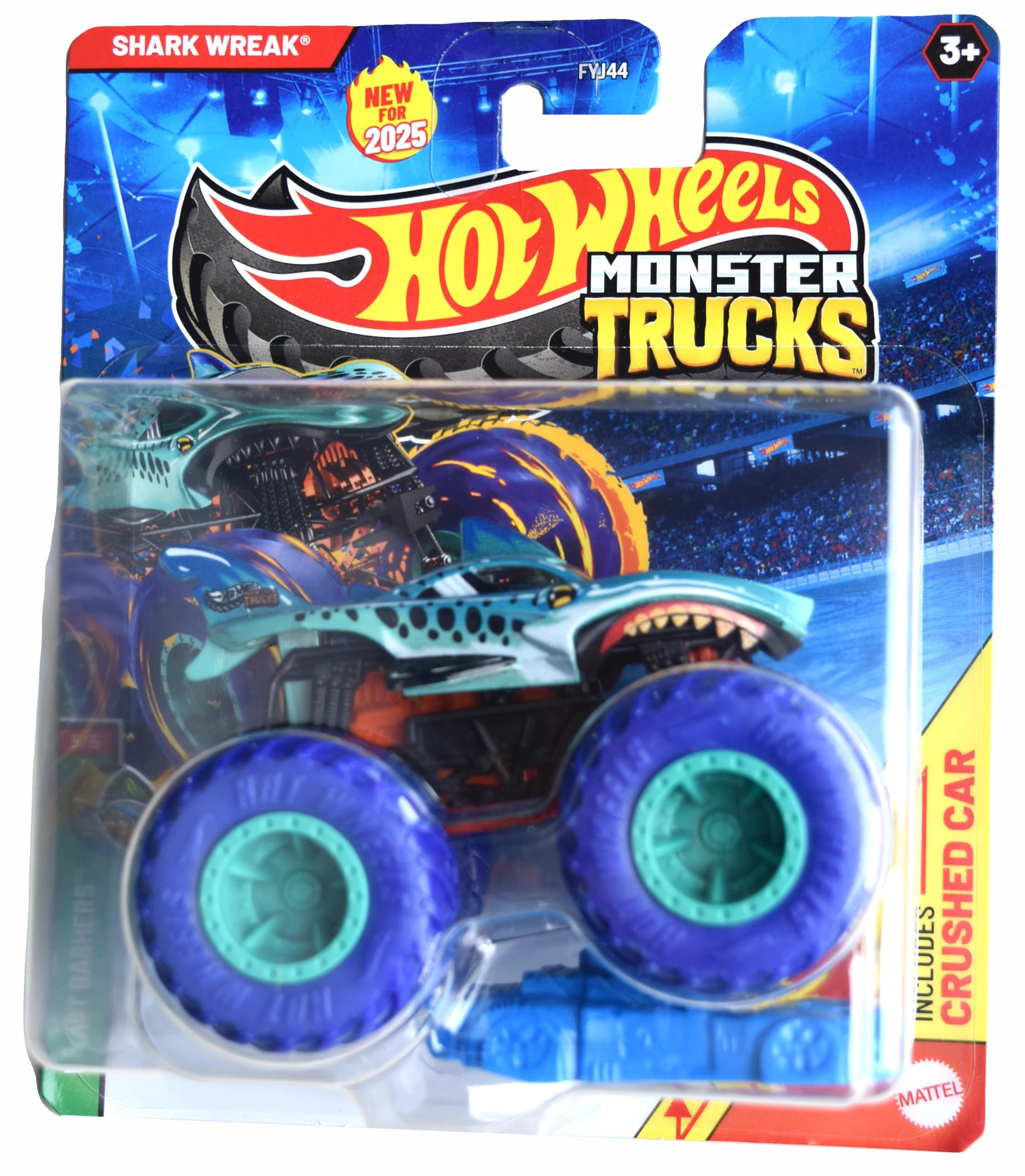 Brinquedo Hot Wheels Monster Trucks Shark Wreak Beast Bashers 5/6