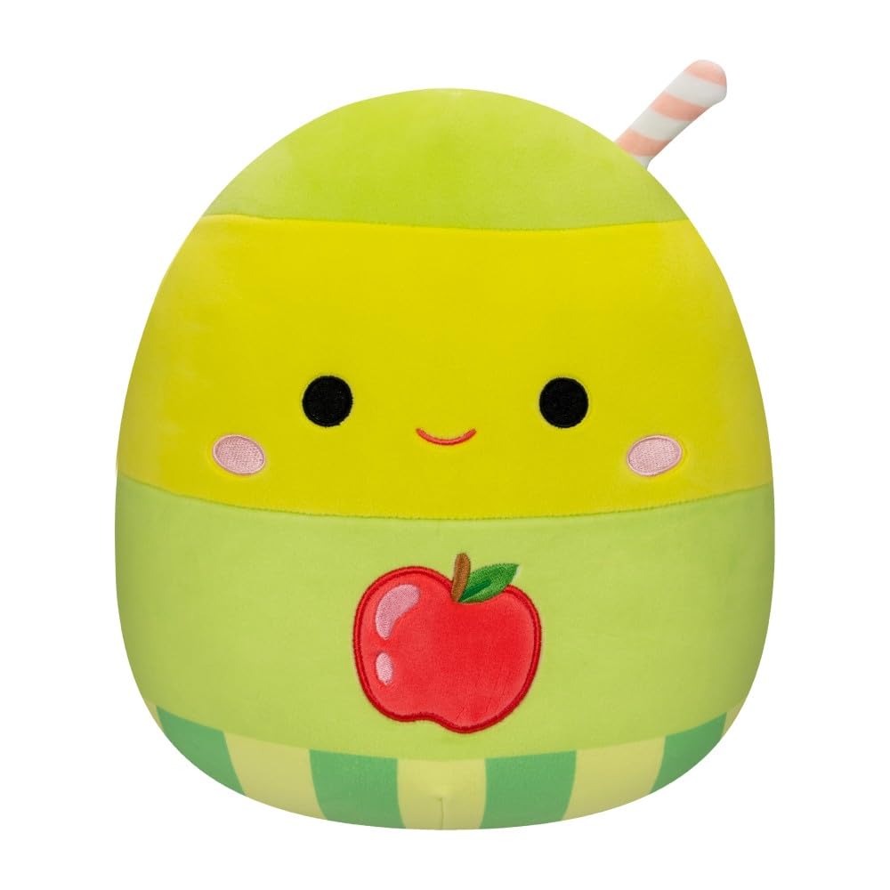 Brinquedo De Pelúcia Squishmallows Jean The Apple Juice Box 19 Cm