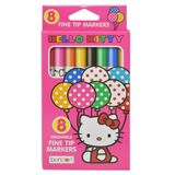 Marcadores Bendon Hello Kitty De Ponta Fina Laváveis (8 Unidades)